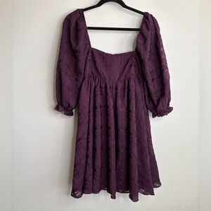 Storia Deep Purple Long Sleeve Dress